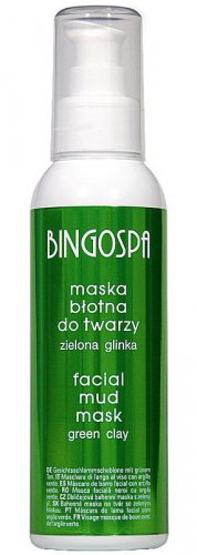 BINGOSPA - Maska błotna do twarzy z zieloną glinką - 150g	