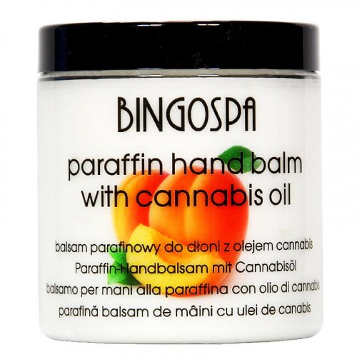 BINGOSPA - Parafinowy balsam do dłoni z olejem cannabis i morelą - 250g