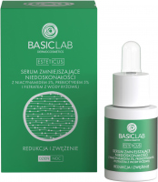 BASICLAB - ESTETICUS - Serum zmniejszające niedoskonałości z niacynamidem 5%, prebiotykiem 5% i filtratem z wody ryżowej - Redukcja i zwężenie - Dzień/Noc - 15 ml