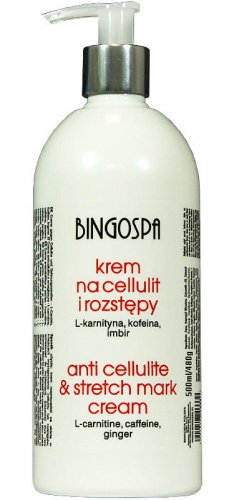BINGOSPA - Cream for cellulite and stretch marks with L-carnitine, caffeine and ginger - 500ml