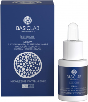 BASICLAB - ESTETICUS - Serum z 10% trehalozą, 5% peptydami snap-8 i małocząsteczkowym kwasem hialuronowym - Dzień/Noc - 15 ml