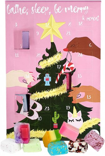 Bomb Cosmetics - Bathe, Sleep, Be Merry & Repeat Advent Calendar Gift Pack - Kalendarz adwentowy z kosmetykami do kąpieli