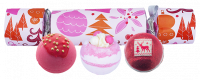 Bomb Cosmetics - Cracker Gift Pack - Zestaw upominkowy w kształcie cukierka - WE WISH YOU A ROSY CHRISTMAS