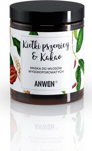 ANWEN - Kiełki pszenicy & Kakao - Maska do włosów wysokoporowatych - 180 ml