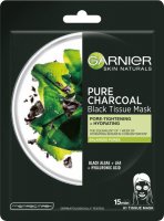 GARNIER - PURE CHARCOAL Black Tissue Mask - Oczyszczająca maska na tkaninie z węglem