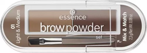 Essence - Brow Powder Set - Eyebrow styling kit - 01 LIGHT & MEDIUM
