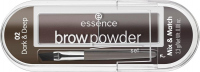 Essence - Brow Powder Set - Zestaw do stylizacji brwi  - 02 DARK & DEEP  - 02 DARK & DEEP 