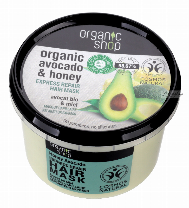 ORGANIC SHOP - Express Repair Hair Mask - Organic Avocado & Honey - Express  regenerating hair mask - Honey Avocado - 250 ml