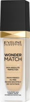 Eveline Cosmetics - WONDER MATCH Foundation - Luksusowy podkład dopasowujący się do skóry z kwasem hialuronowym - 30 ml - 05 LIGHT PORCELAIN - 05 LIGHT PORCELAIN