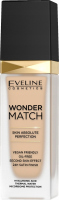 Eveline Cosmetics - WONDER MATCH Foundation - Luksusowy podkład dopasowujący się do skóry z kwasem hialuronowym - 30 ml - 10 - LIGHT VANILLA - 10 - LIGHT VANILLA