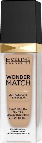 Eveline Cosmetics - WONDER MATCH Foundation - Luksusowy podkład dopasowujący się do skóry z kwasem hialuronowym - 30 ml - 30 - COOL BEIGE