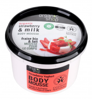 ORGANIC SHOP - BODY MOUSSE - Zmiękczający mus do ciała - Truskawkowy Jogurt - 250 ml