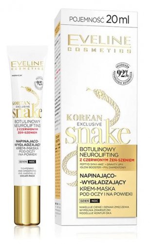 Eveline Cosmetics - KOREAN EXCLUSIVE SNAKE - Tightening and smoothing eye and eyelid cream mask - 50+, 70+
