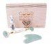 Lash Brow - Face care gift set in a wooden box - Roller + Guasha + Essence - Green