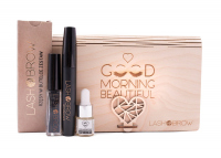 Lash Brow - Zestaw prezentowy kosmetyków do makijażu i pielęgnacji oczu w drewnianej szkatułce