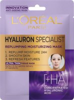 L'Oréal - HYALURON SPECIALIST REPLUMPING MOISTURIZING MASK - Moisturizing and filling face sheet mask