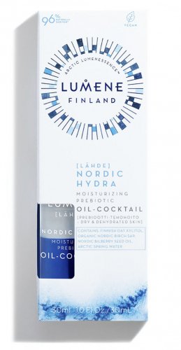 LUMENE - LAHDE - NORDIC HYDRA - MOISTURIZING PREBIOTIC OIL COCTAIL - Nawilżający koktajl prebiotyczny - 30 ml