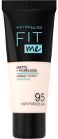 MAYBELLINE - FIT ME! Liquid Foundation For Normal To Oily Skin With Clay - 95 FAIR PORCELAIN - 95 FAIR PORCELAIN