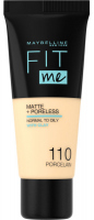 MAYBELLINE - FIT ME! Liquid Foundation For Normal To Oily Skin With Clay - 110 PORCELAIN - 110 PORCELAIN