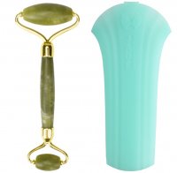 LashBrow - Jade roller / face massager - Premium Green + SILICONE COVER