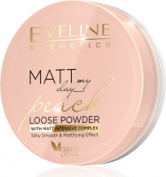 Eveline Cosmetics - MATT My Day Peach Loose Powder - Wygładzająco-matujący puder do twarzy - 6 g