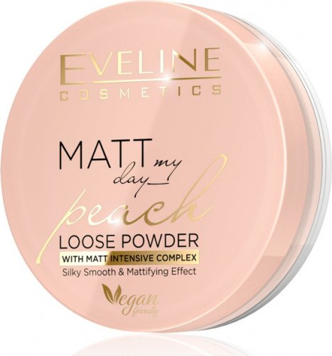 Eveline Cosmetics - MATT My Day Peach Loose Powder - Wygładzająco-matujący puder do twarzy - 6 g