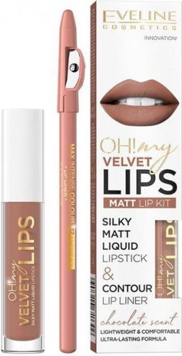 EVELINE COSMETICS - OH! My Lips - Matt Lip Kit - 14 CHOCO TRUFFLE