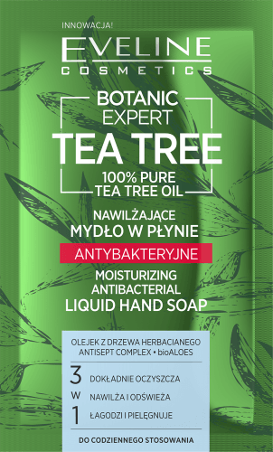 Eveline Cosmetics - BOTANIC EXPERT TEA TREE - Liquid Hand Soap - Moisturizing liquid soap - Antibacterial - 75 ml