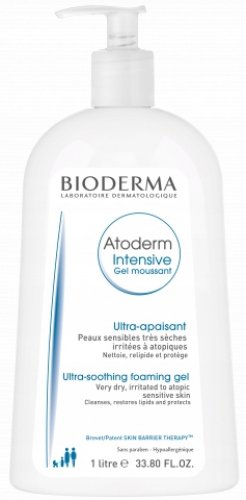 BIODERMA - Atoderm Intensive - Gel Moussant - Żel oczyszczający i natłuszczający do twarzy i ciała - 1L