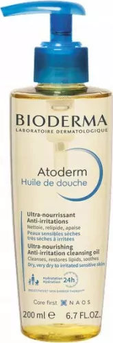 Масло для ванны и душа Bioderma Atoderm Huile de Douche, увлажняющее, для сухой кожи, 200 мл — фото 2