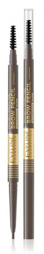 Eveline Cosmetics - Micro Precise Brow Pencil - Wodoodporna kredka do brwi ze szczoteczką - 01 TAUPE