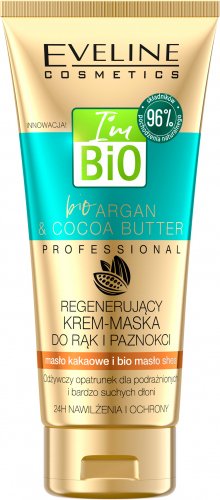 Eveline Cosmetics - I'm BIO - Bio Argan & Cocoa Butter - Regenerujący krem-maska do rąk i paznokci - 100 ml