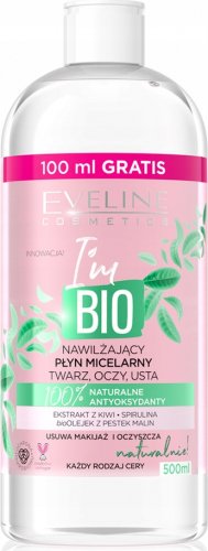 Eveline Cosmetics - I'm Bio - Nawilżający płyn micelarny do twarzy, oczu i ust - 500 ml