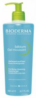 BIODERMA - Sebium Gel Moussant - Cleansing Foaming Gel - Antibacterial face wash gel - 500 ml