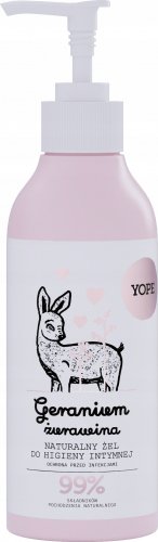 YOPE - NATURAL GEL FOR INTIMATE HYGIENE - Geranium and Cranberry - 300 ml