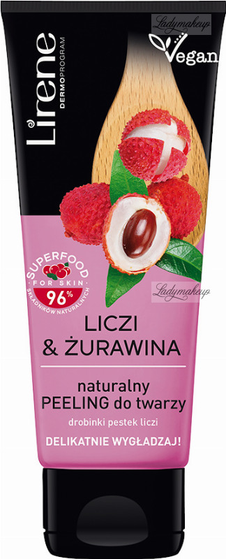 Lirene Superfood Natural Face Scrub Lychee Cranberry 75 Ml