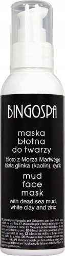 BINGOSPA - MUD FACE MASK - Maska do twarzy z błotem z Morza Martwego i białą glinką - 150 g		