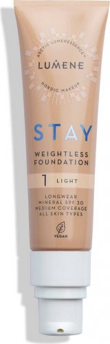 LUMENE - STAY WEIGHTLESS FOUNDATION - Light, long-lasting face foundation - SPF 30 - 30 ml