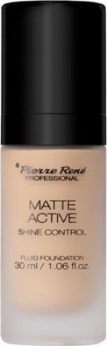 Pierre René - MATTE ACTIVE SHINE CONTROL FLUID FOUNDATION - Matujący podkład do twarzy - 06 WARM IVORY 