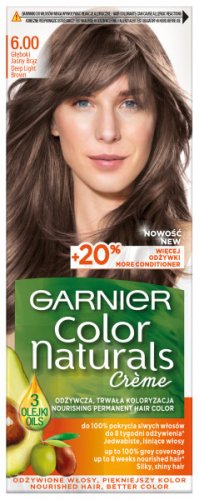 GARNIER - COLOR NATURALS Creme - Permanent, nourishing hair coloring - 6.00 Light Brown