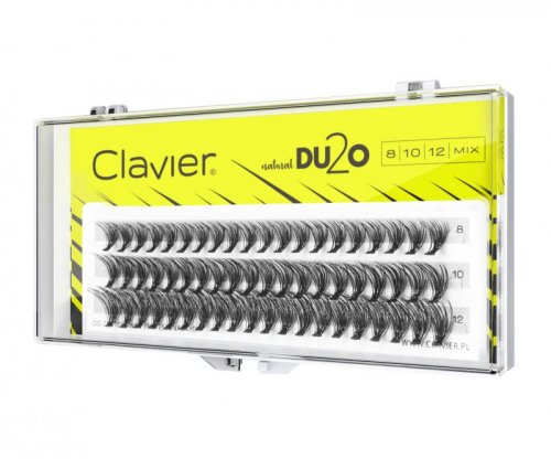 Clavier - Natural DU2O Double Volume - Kępki rzęs o podwójnej objętości - MIX - 8 mm, 10 mm, 12 mm