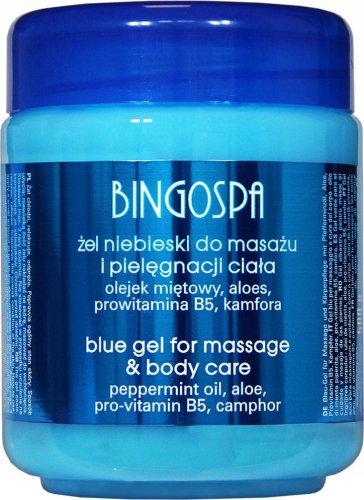 BINGOSPA - Blue Gel for Massage - Niebieski żel do masażu i pielęgnacji ciała z miętą i aloesem - 500 g