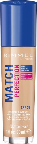 RIMMEL - MATCH PERFECTION FOUNDATION - Kryjący pokład do twarzy - 30 ml - 103 - TRUE IVORY