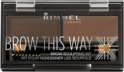 RIMMEL - BROW THIS WAY - BROW SCULPTING KIT - Eyebrow styling kit 2in1 - 003 - DARK BROWN