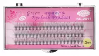 Clavier - Green Eyelash Stars Colors - Jedwabne kępki rzęs - 60 sztuk