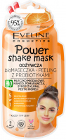 Eveline Cosmetics - Power Shake Mask - Odżywcza bio maseczka - peeling do twarzy z probiotykami (każdy typ cery) - 10 ml