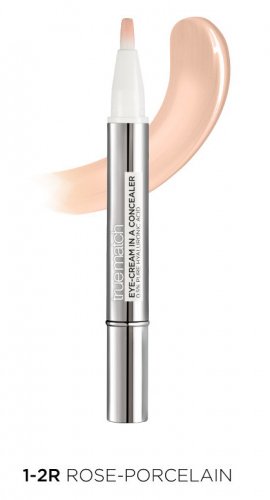 L’Oréal - True Match - Eye Cream in Concealer - Rozświetlający korektor pod oczy z kwasem hialuronowym - 1-2.R/1-2.C ROSE PORCELAIN
