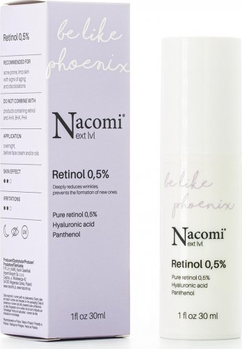 Nacomi Next Level - Retinol 0,5% - Serum do twarzy z 0,5% retinolem - Noc - 30 ml