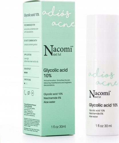 Nacomi Next Level - Glycolic Acid 10% - Peeling face serum with 10% glycolic acid - Night - 30 ml