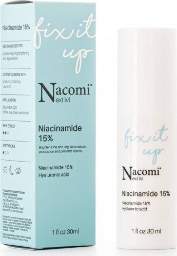 Nacomi Next Level - Niacinamide 15% - Aktywne serum do twarzy z niacynamidami 15% - 30 ml